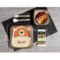 Eco-friendly 5-Pieces Bamboo Kids Dinner Set